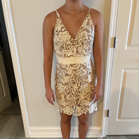 Dress the Population Dresses & Skirts - Dress the Population Ivory Ava Dress